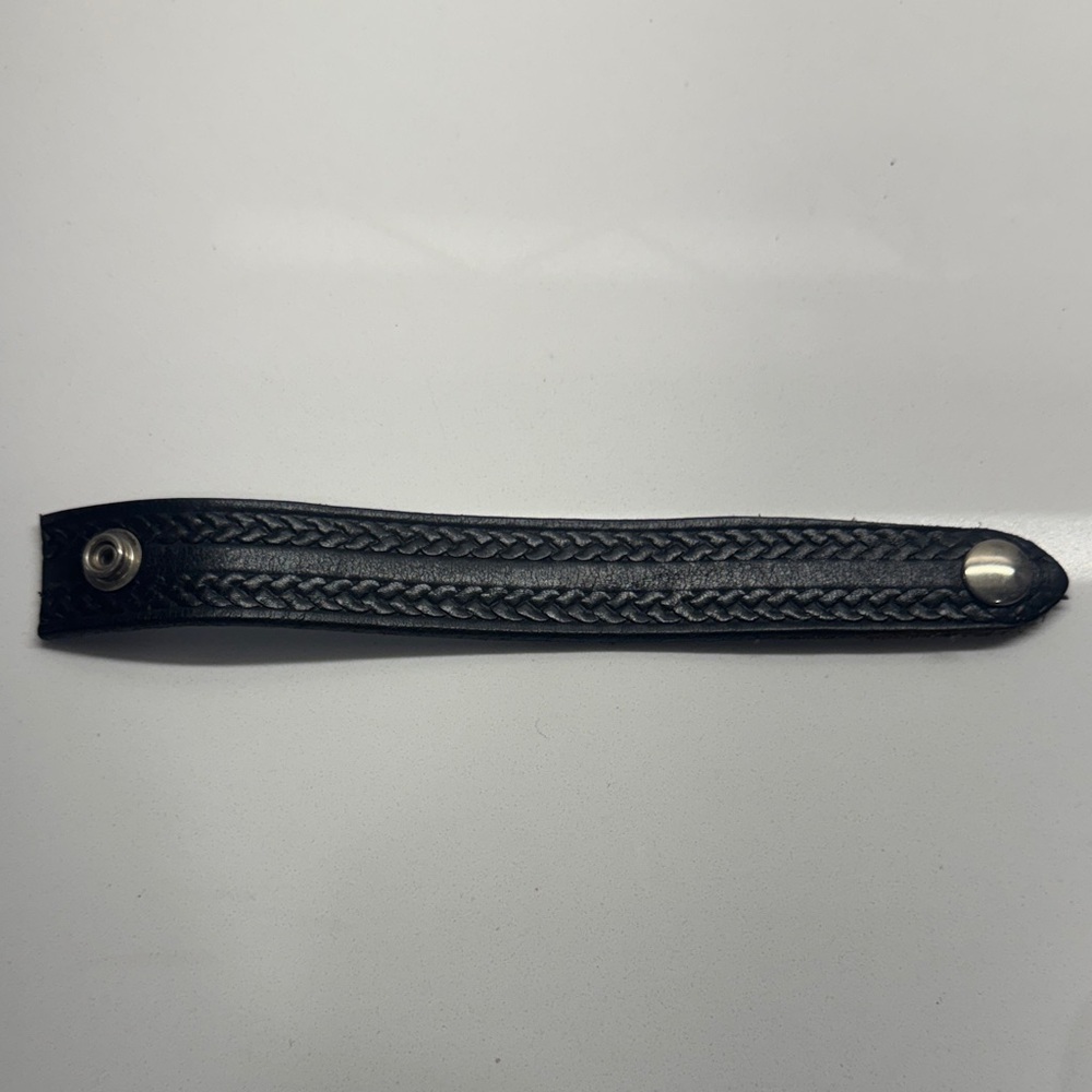 Black Braided Leather Bracelet